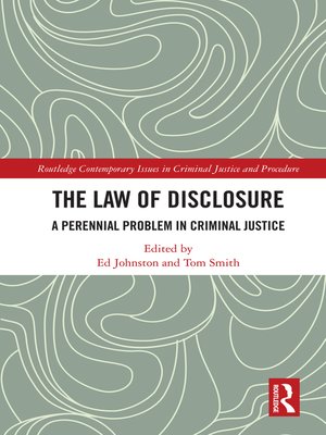 cover image of The Law of Disclosure